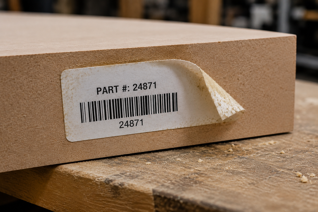removable label falling off wood